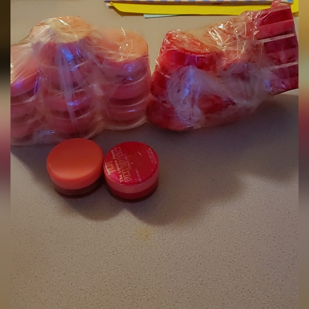 Pink lip scrub and Balm sold as set